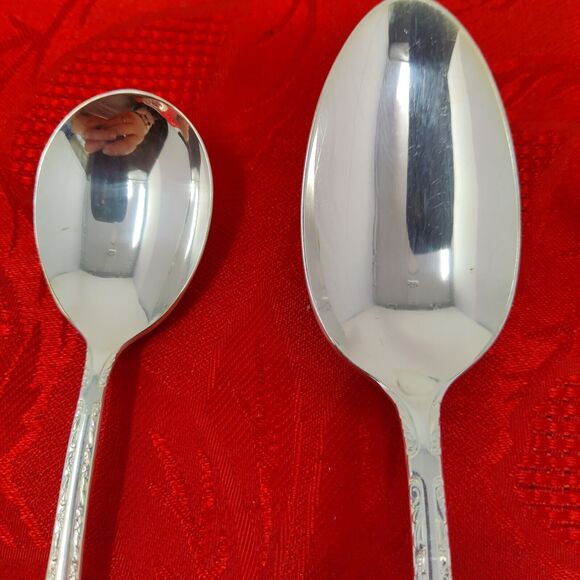 5 Serving 1940'S Wm ROGERS "EXQUISITE" Serving Pieces Silver Plated Beautiful - Picture 6 of 16